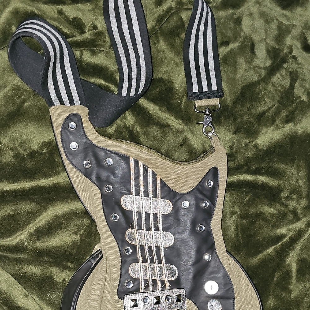 Far Nine Guitar-Shaped Crossbody Bag with Strap